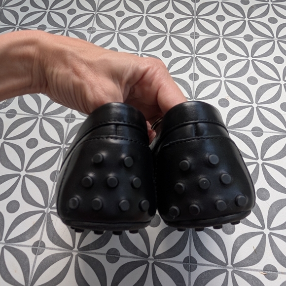 Lauren Ralph Lauren Brynn Size 8 Nappa Leather Driving Flat Black Women’s Loafer - Picture 6 of 11